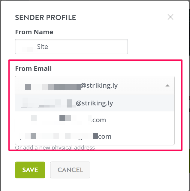 Personalized “From” names and email addresses