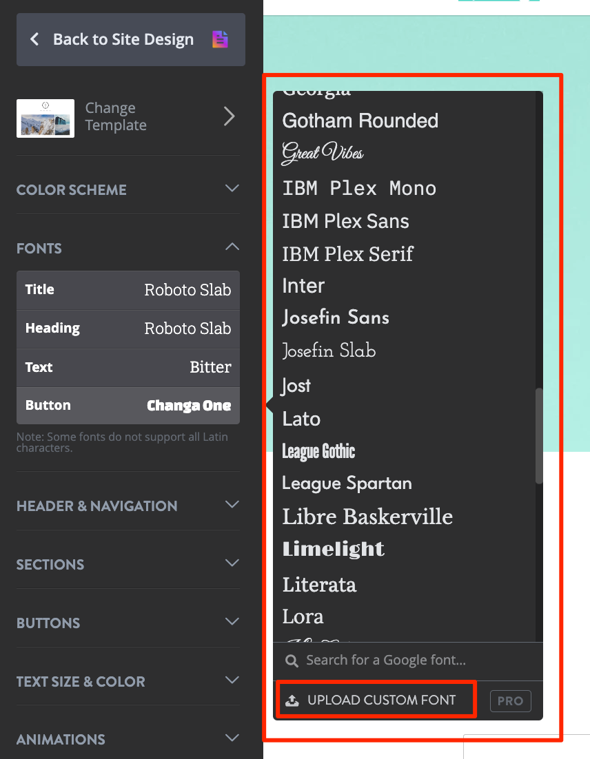 Change Your Site's Colors Using Styles –  Support