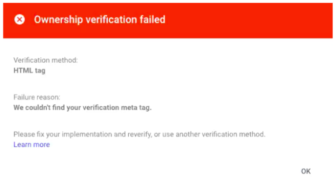 一般的なGoogle検索コンソールのエラーメッセージ – Strikingly ヘルプ
