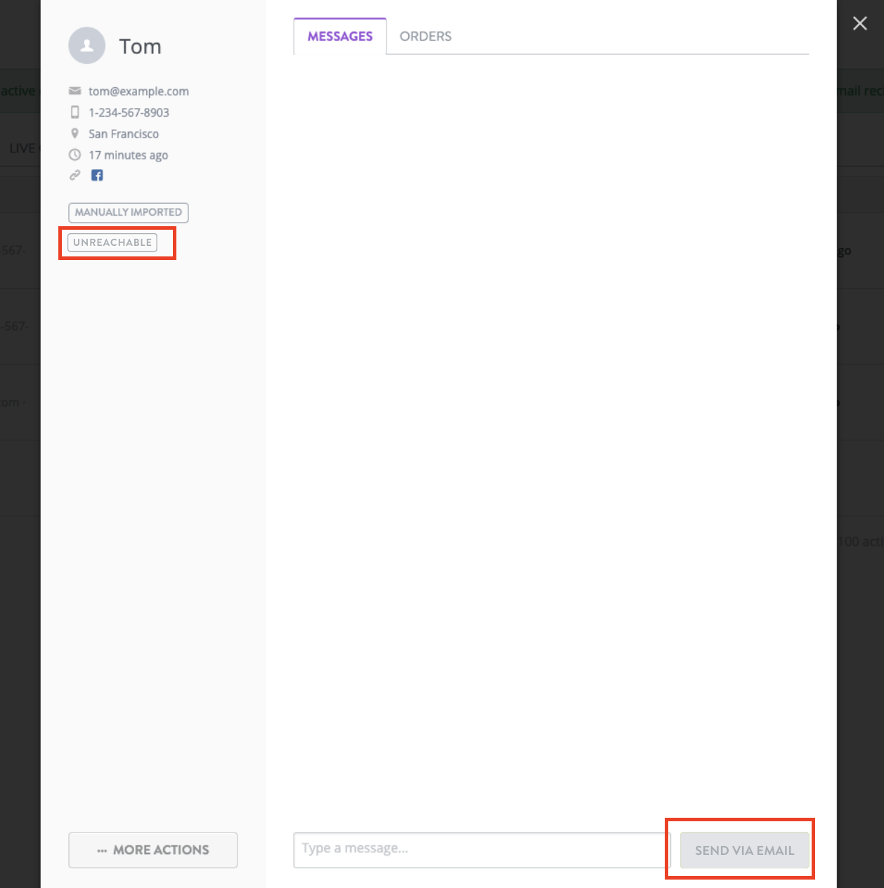 What does it mean if my Audience contact email is "Unreachable